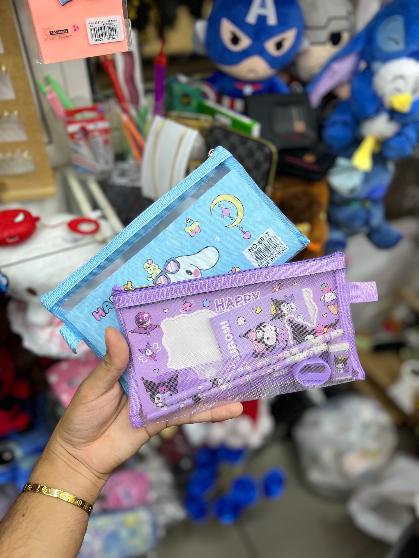 Cartucheras de malla para niñas