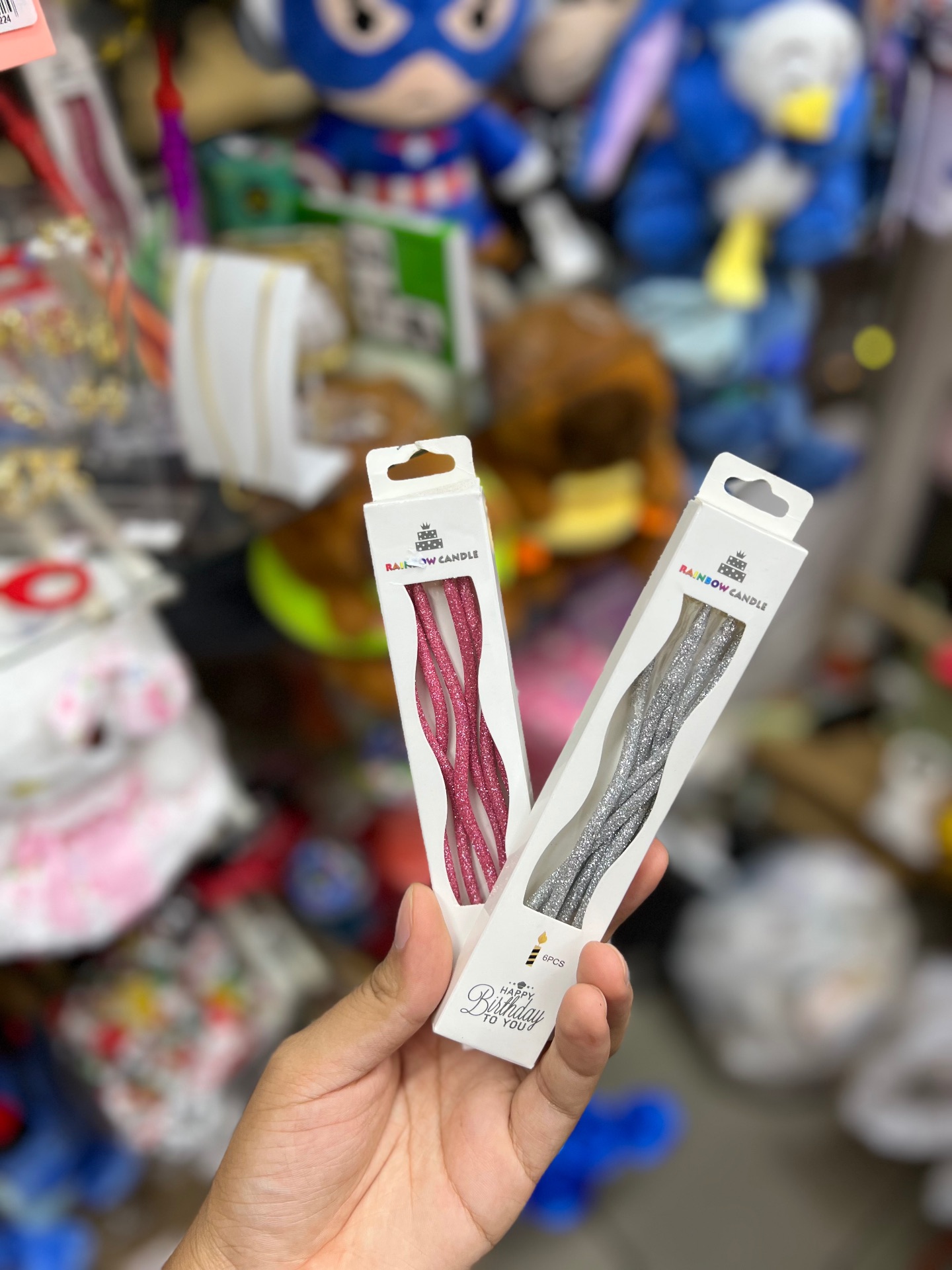 Velas de cumpleaños curvas