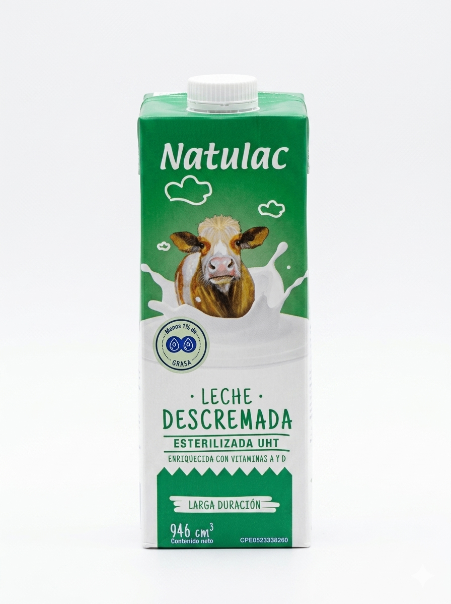 Leche Descremada Natulac 946 ML