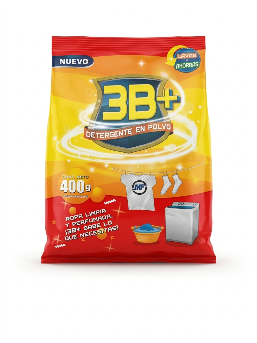 Jabón en Polvo 3B+ 400 GR 