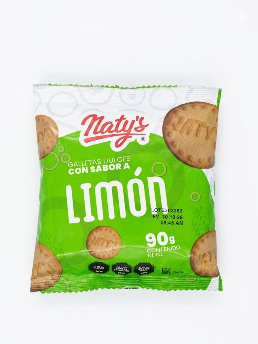 Galletas Dulces con Sabor a Limón Naty's 90 GR