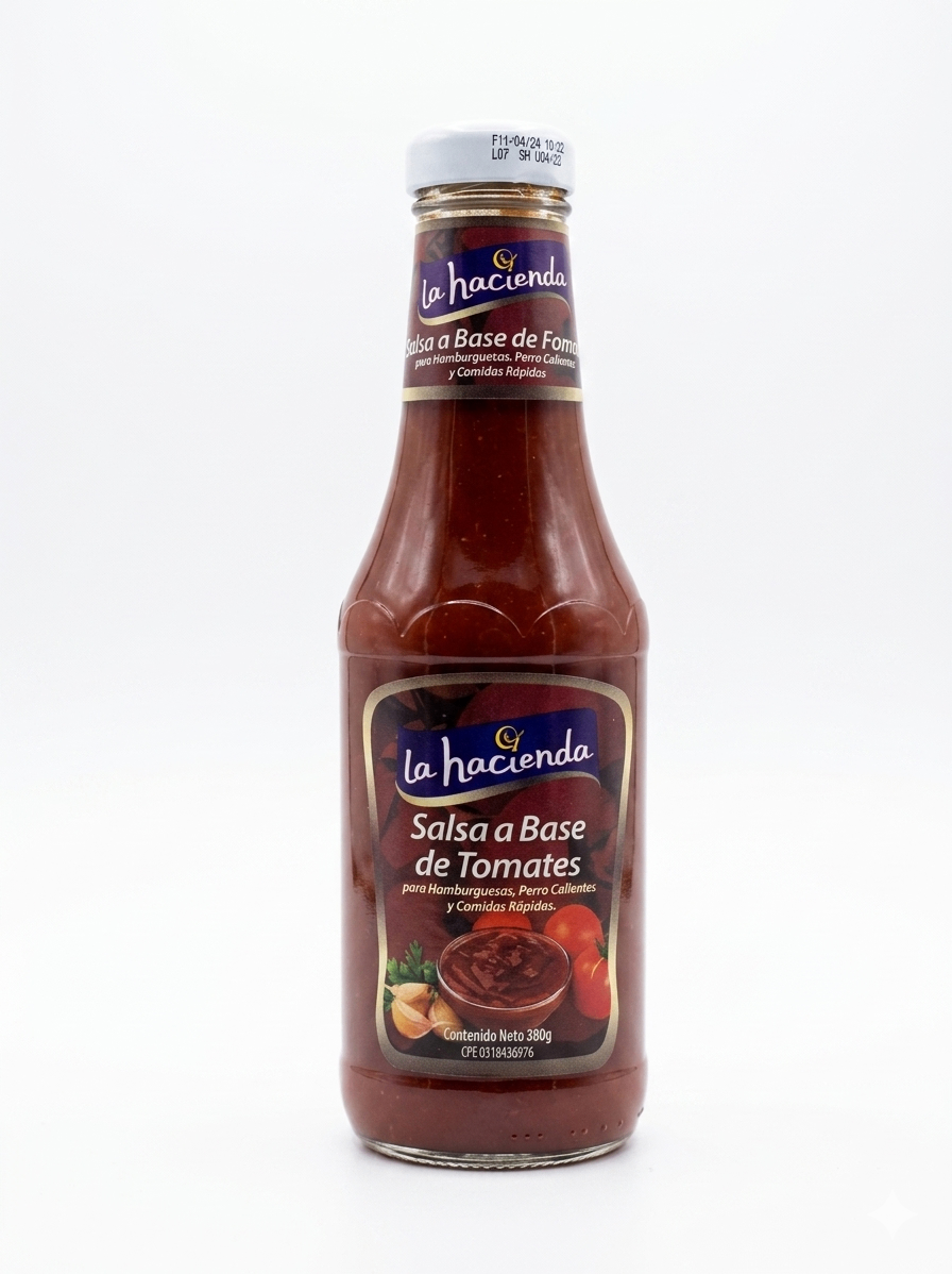 Salsa a Base de Tomates La Hacienda 380 GR 