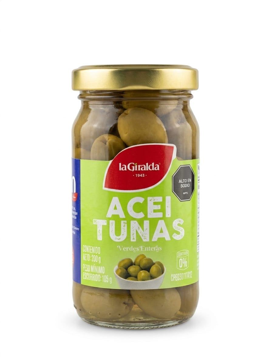 Aceitunas enteras La Giralda 200 GR 