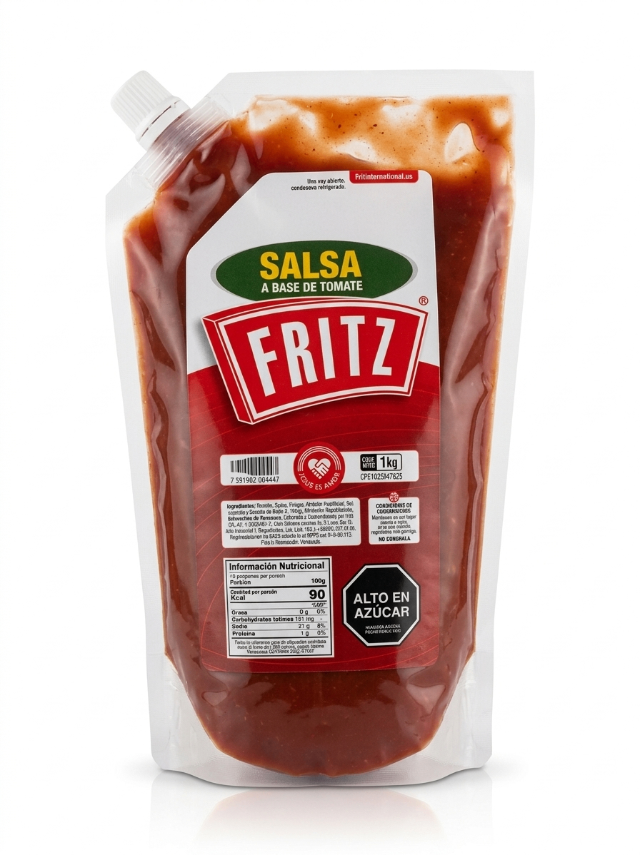 Salsa a base de tomate Fritz 1 KG 