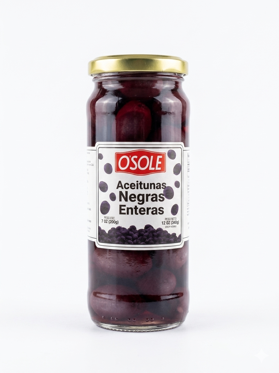 Aceitunas Negras Enteras Osole 340 GR