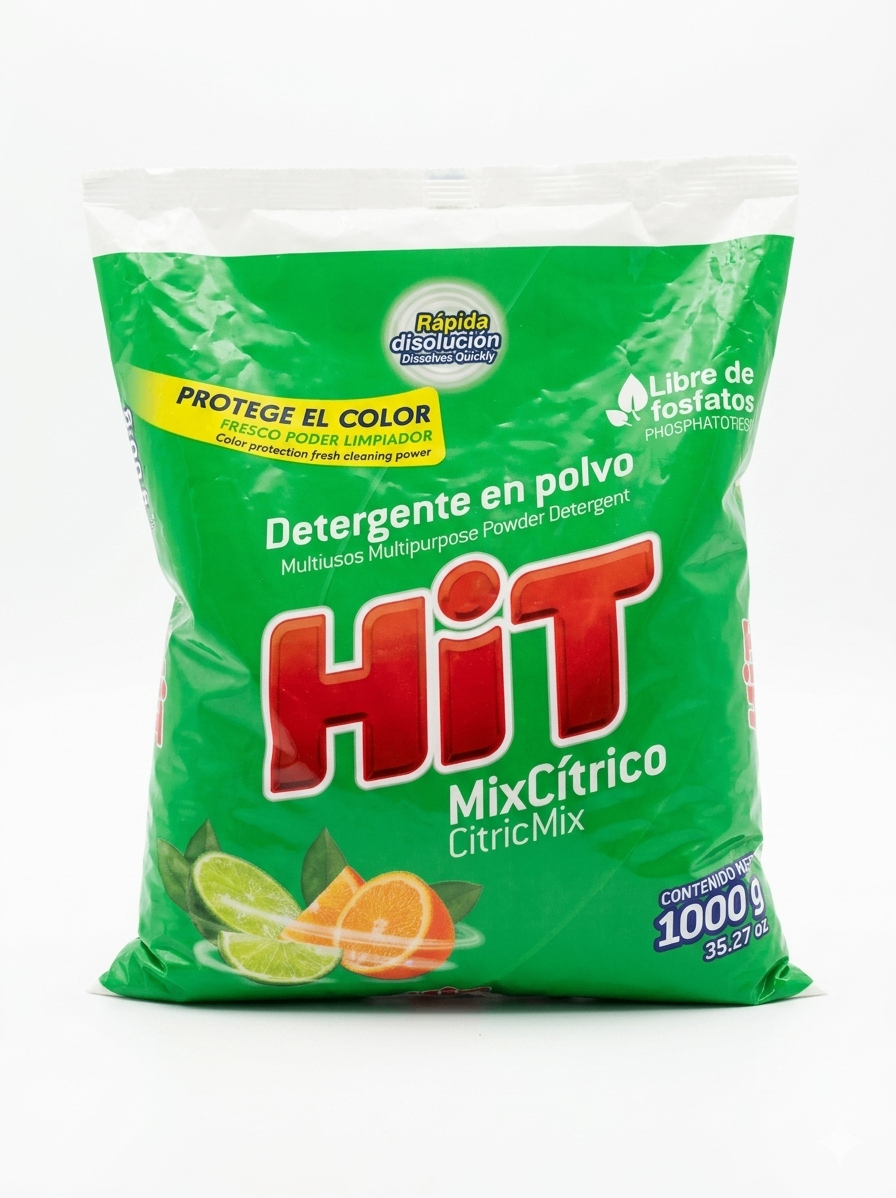 Detergente en Polvo HIT Mix Cítrico 1 KG