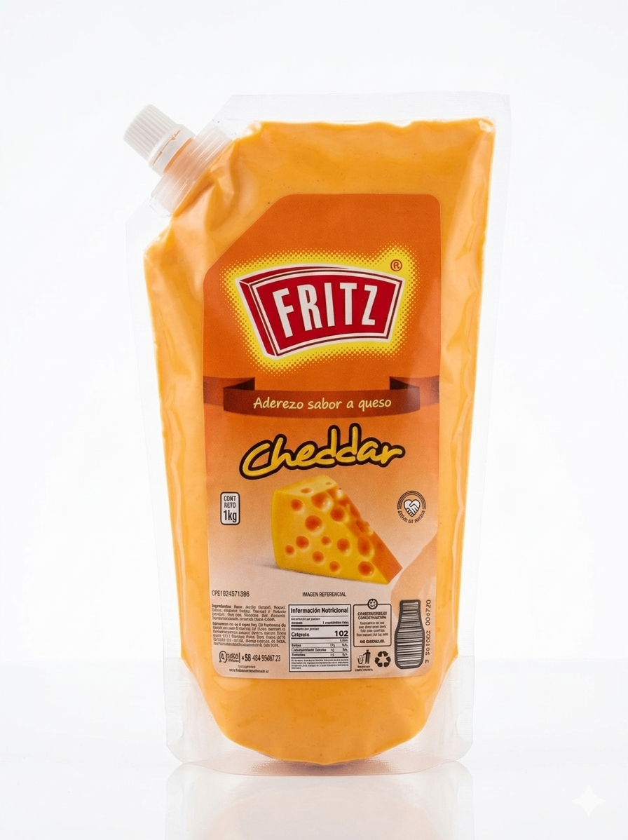 Salsa aderezo sabor a Cheddar Fritz 1 KG
