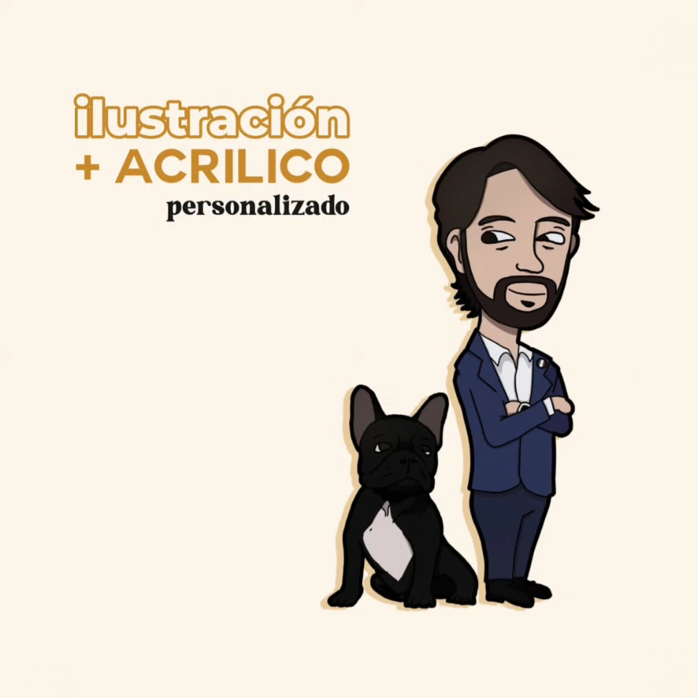 Ilustración y acrílico personalizado