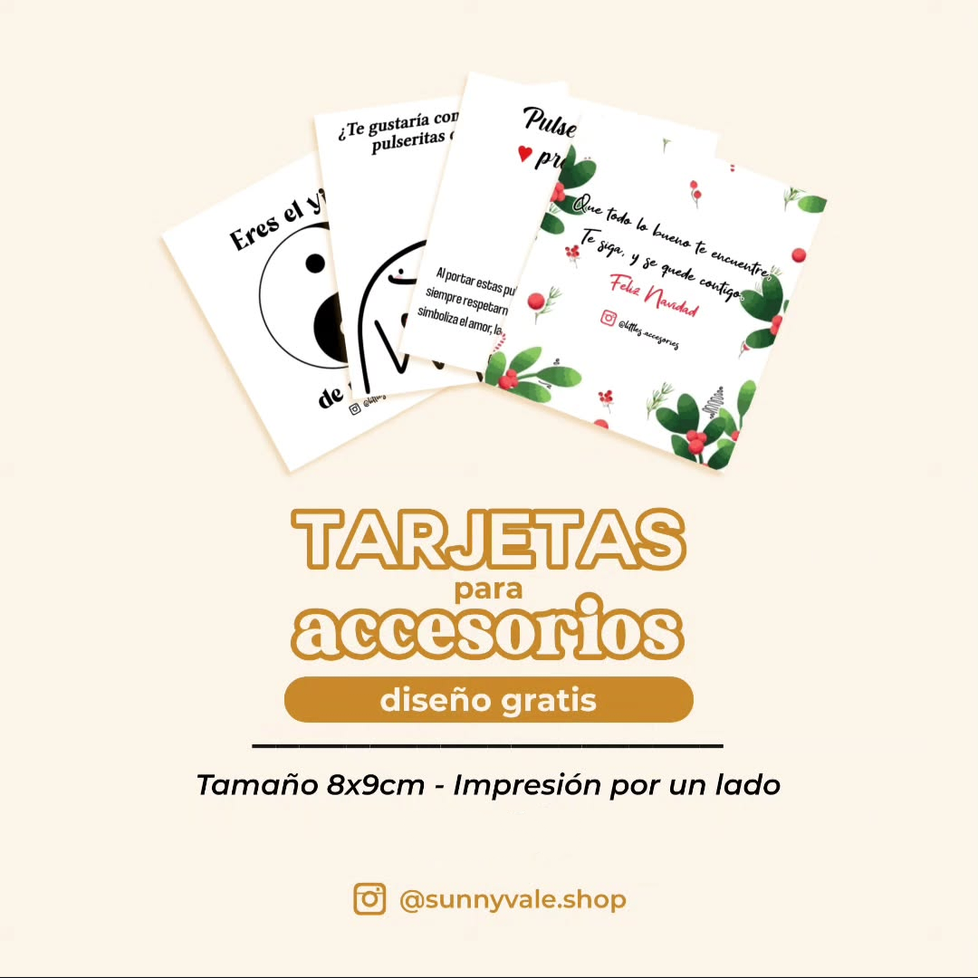 Tarjetas para accesorios
