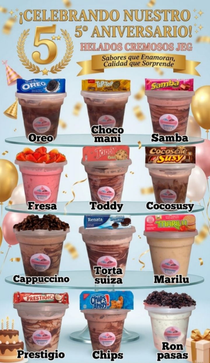 Helados cremosos envase de 500 ml