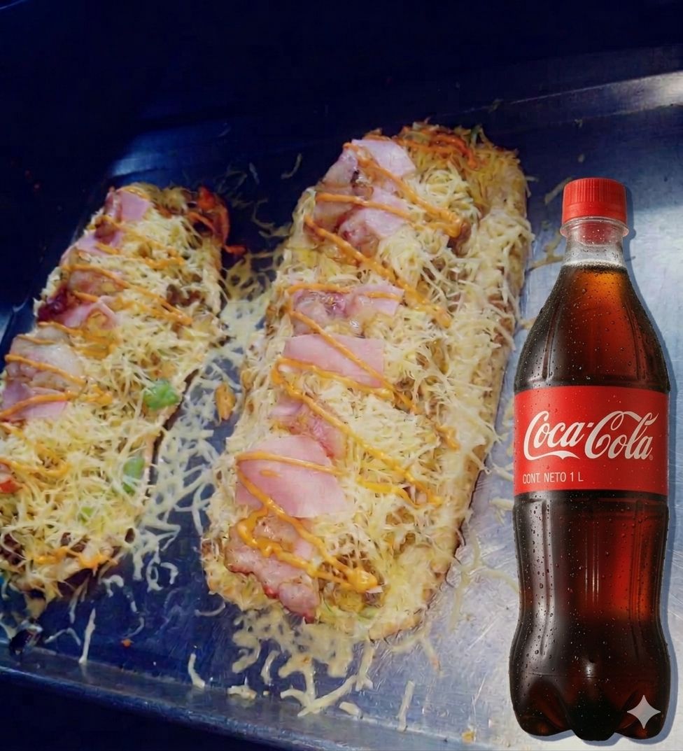 2 pepitos + refresco  1 litro coca cola 